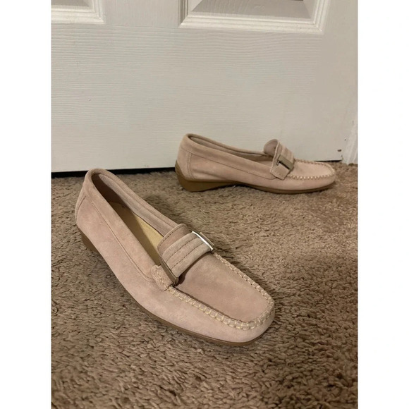 Piero Masetti leather Moccasin pink sz 10 - Picture 1 of 9